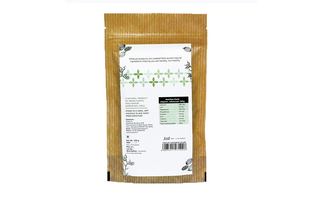 Wnature Cardamom    Pack  100 grams
